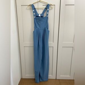 HALARA Blue Jumpsuit with Button Details